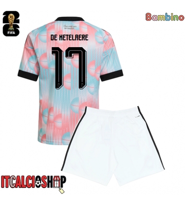 Belgio Charles De Ketelaere #17 Seconda Maglia Bambino Mondiali 2026 Manica Corta (+ Pantaloni corti)